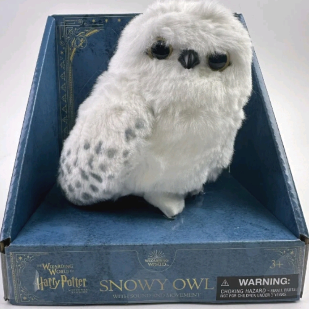 Universal Studios Harry Potter Hedwig Snowy Owl Shoulder Plush Sound & Movement